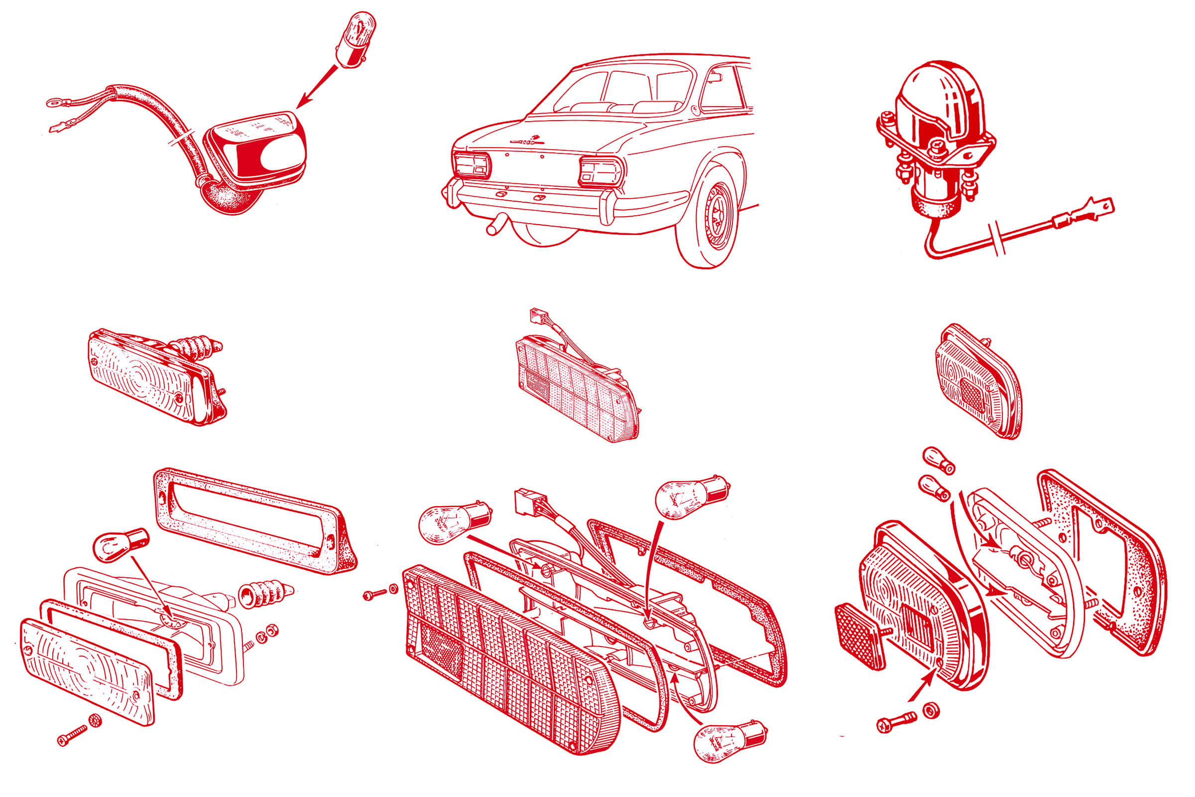 Lights - Rear | Electrical | 105/115 Series GT Diagrams | Alfa Romeo Parts Diagram | Alfaholics
