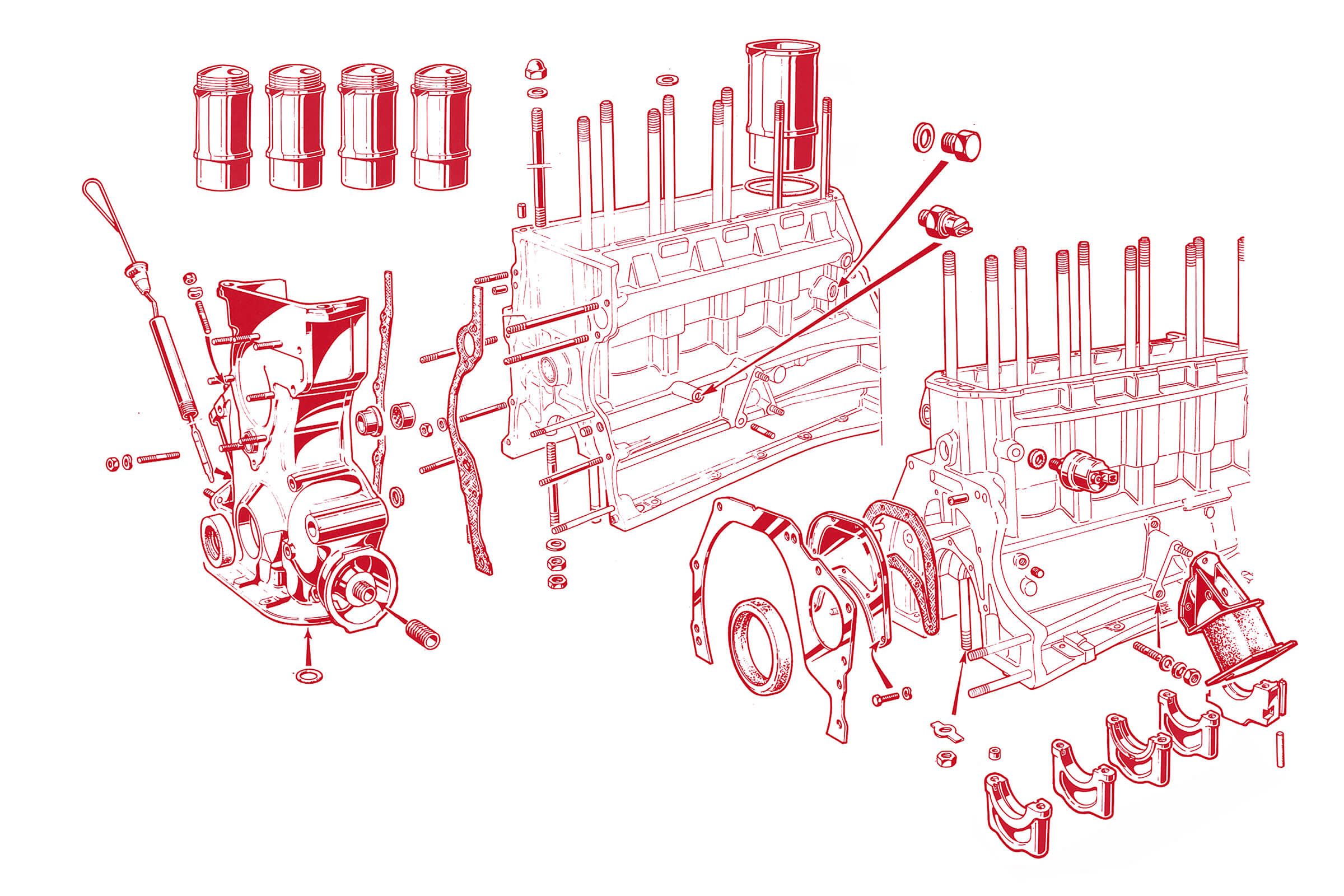 Engine Block | Mechanical | 105/115 Series (Shared Parts) | Alfa Romeo Parts Diagram | Alfaholics