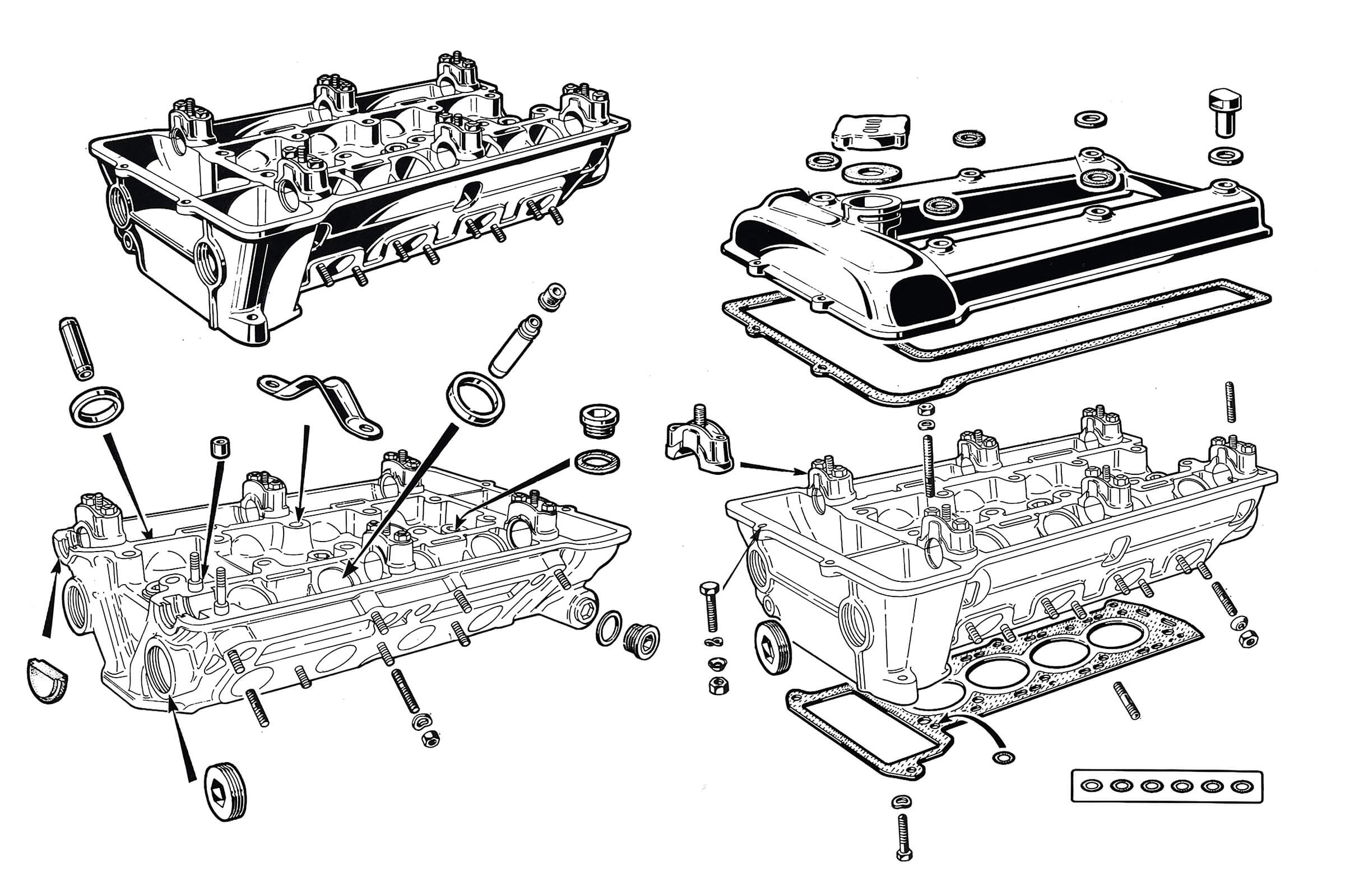 Cylinder Head | Mechanical | 105/115 Series (Shared Parts) | Alfa Romeo Parts Diagram | Alfaholics