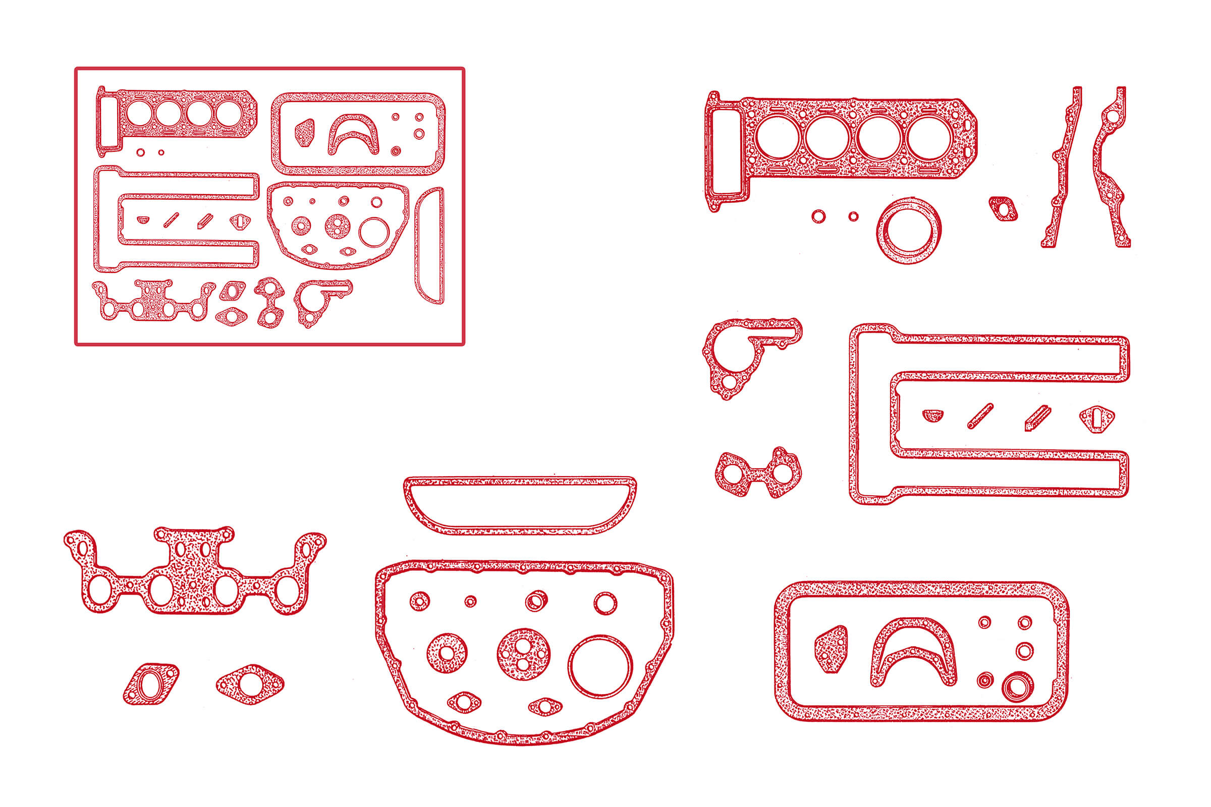 Engine Gaskets | Mechanical | 105/115 Series (Shared Parts) | Alfa Romeo Parts Diagram | Alfaholics