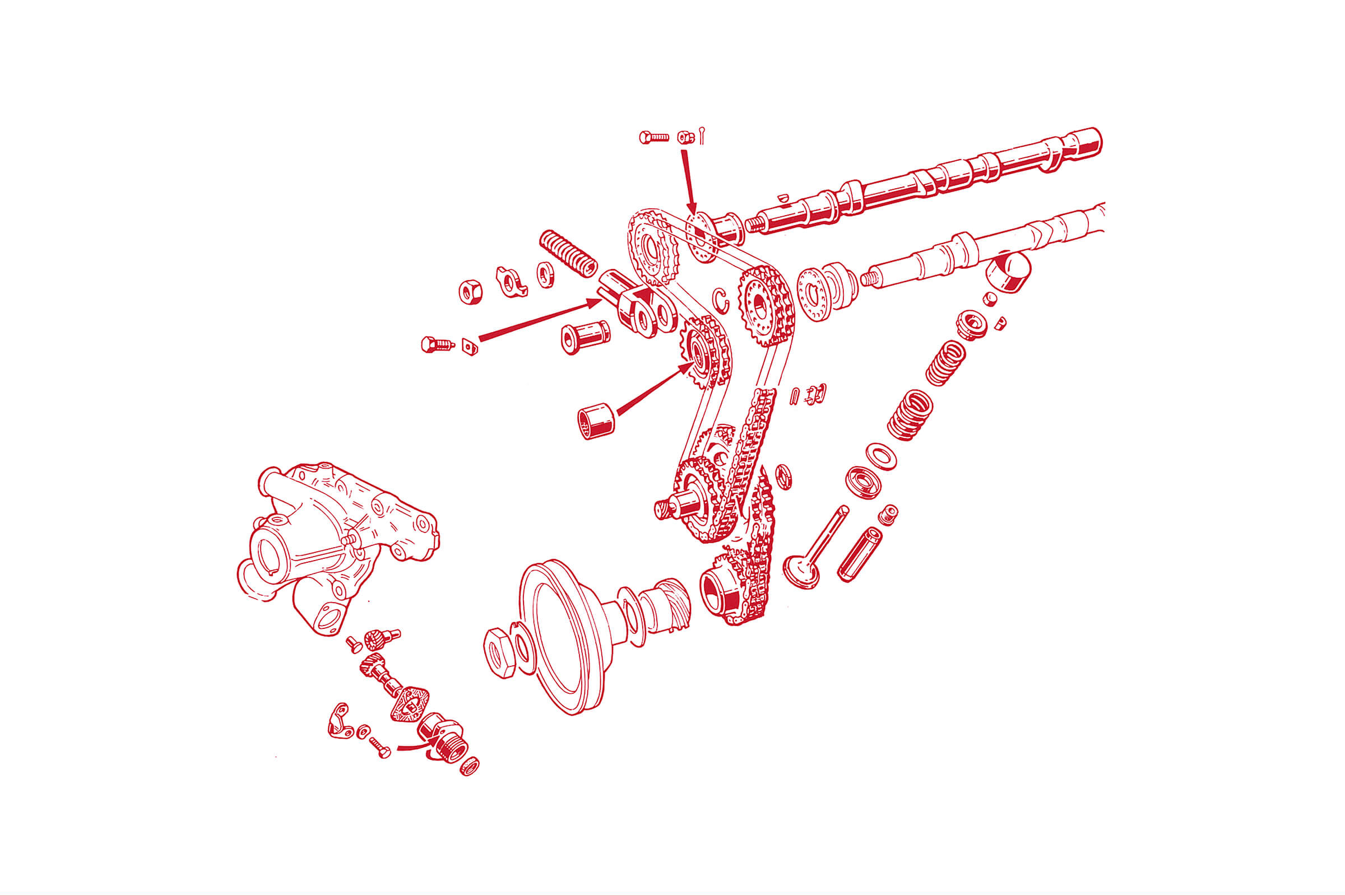 Engine Valve & Timing Assemblies | Mechanical | 105/115 Series (Shared Parts) | Alfa Romeo Parts Diagram | Alfaholics