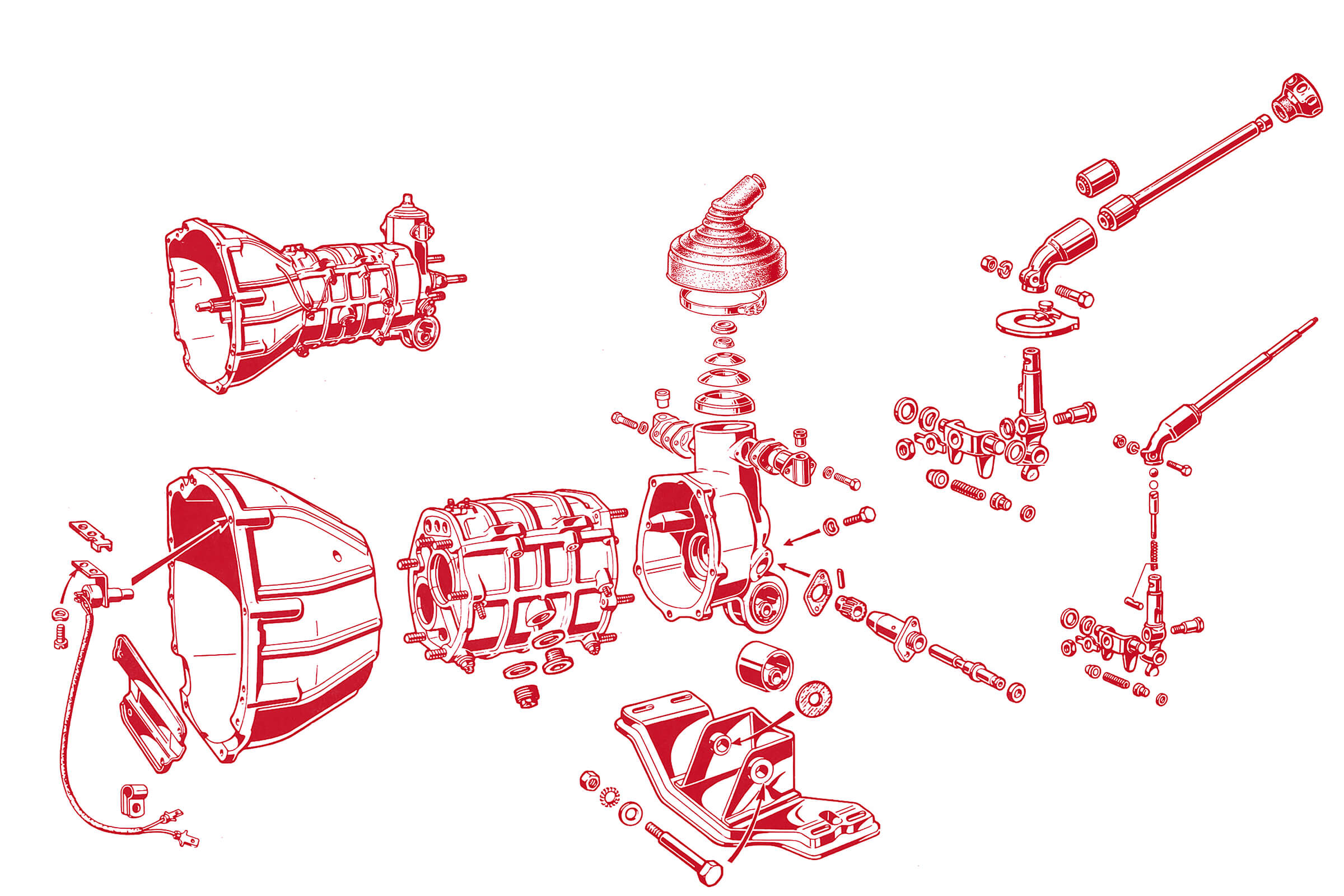 Gearbox Externals | Mechanical | 105/115 Series (Shared Parts) | Alfa Romeo Parts Diagram | Alfaholics