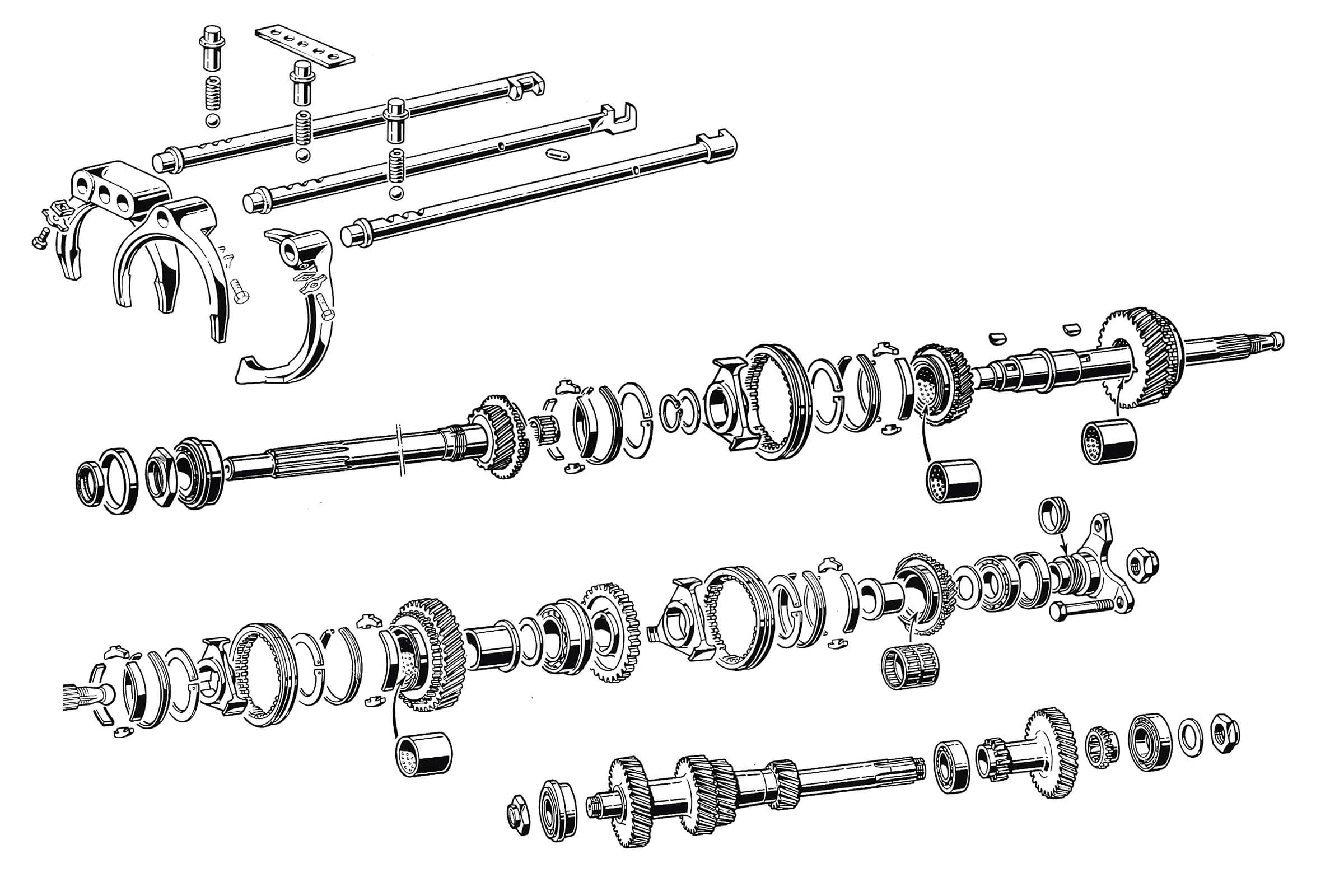 Gearbox Internal | Mechanical | 105/115 Series (Shared Parts) | Alfa Romeo Parts Diagram | Alfaholics