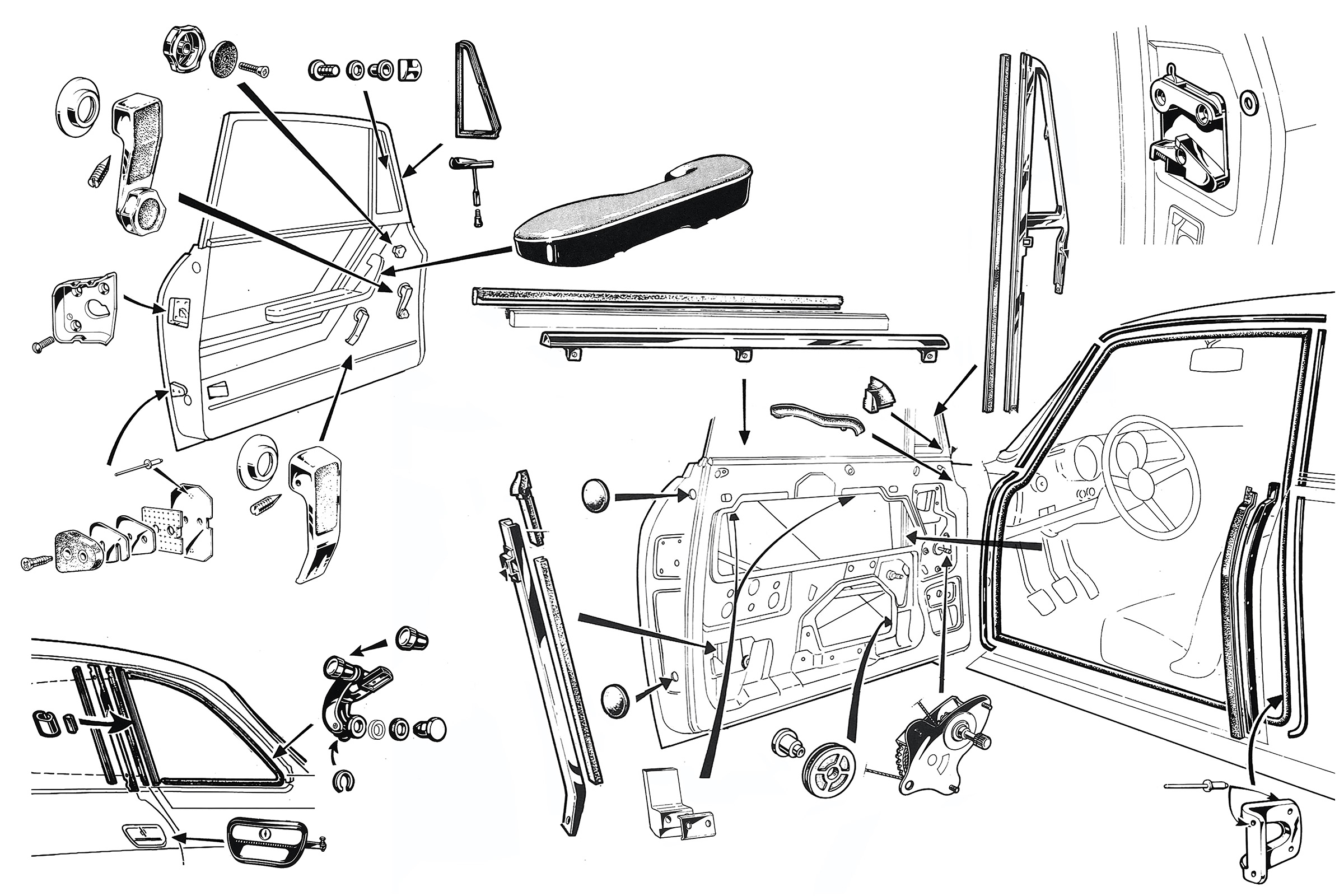 Door | Body | 105/115 Series GT Diagrams | Alfa Romeo Parts Diagram | Alfaholics