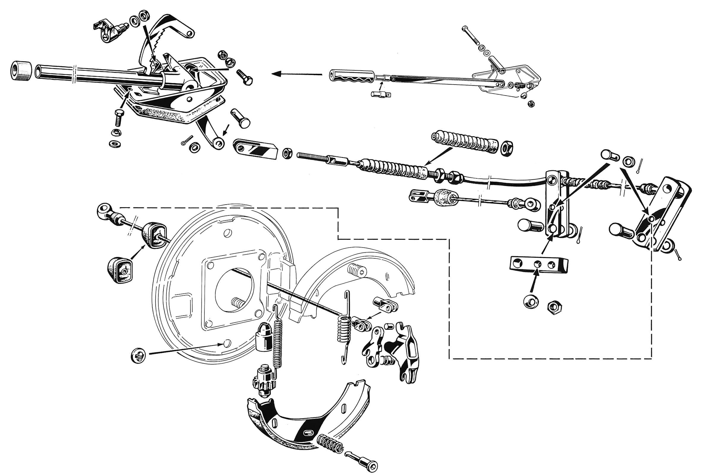 Handbrake / E-Brake | Mechanical | 105/115 Series (Shared Parts) | Alfa Romeo Parts Diagram | Alfaholics