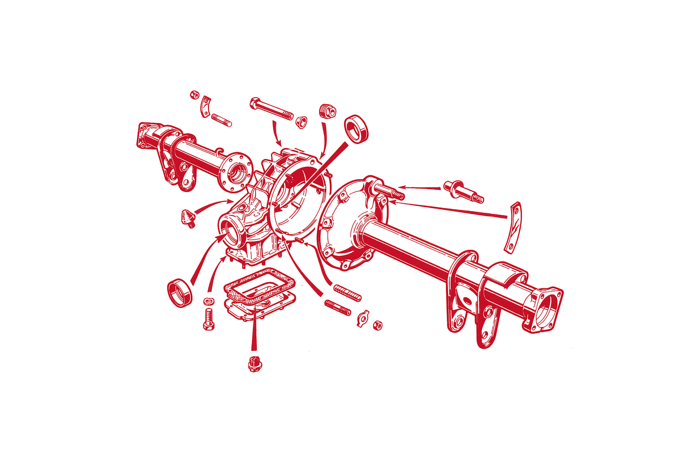 Casing Rear Axle | Mechanical | 105/115 Series (Shared Parts) | Alfa Romeo Parts Diagram | Alfaholics