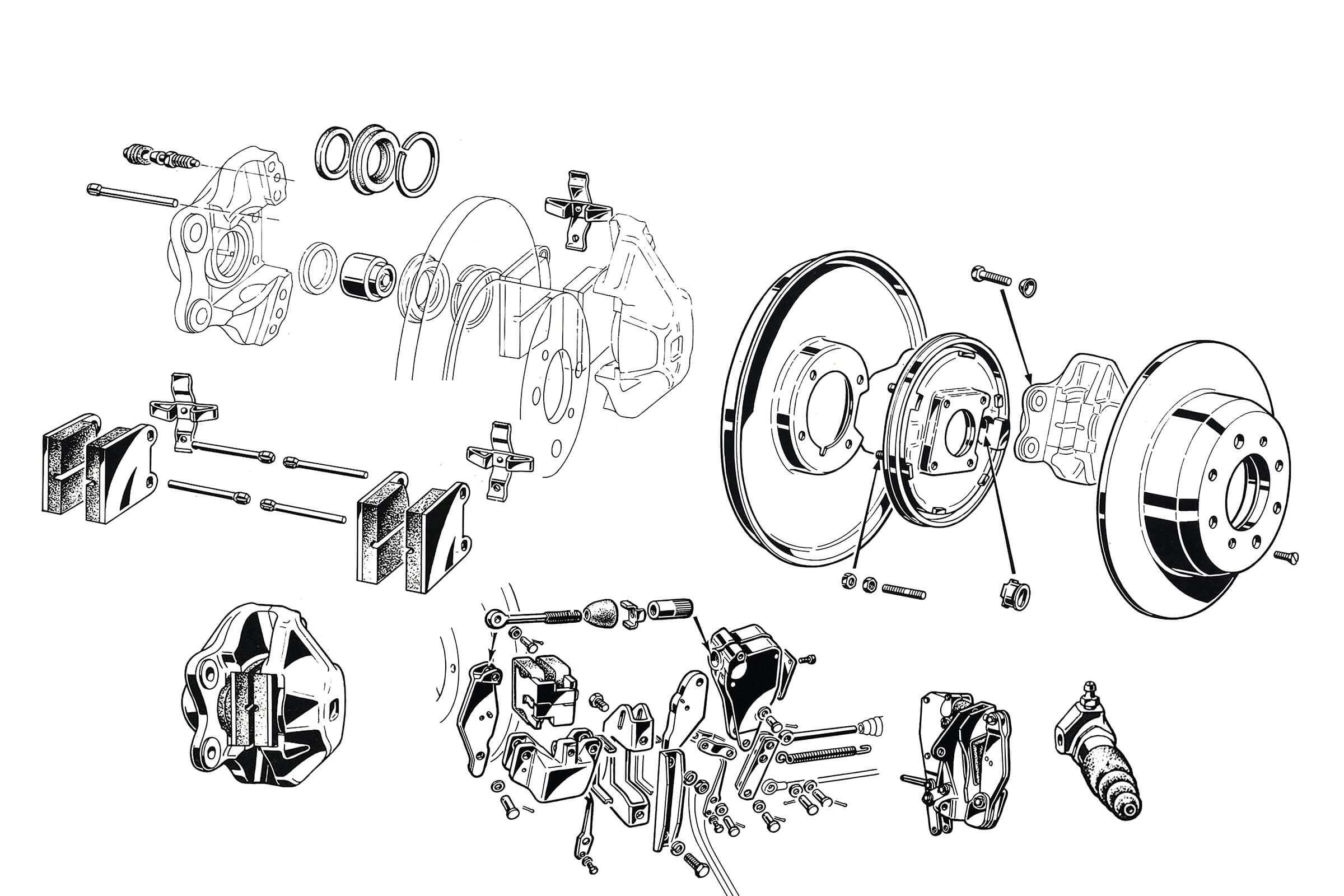 Rear Brakes | Mechanical | 105/115 Series (Shared Parts) | Alfa Romeo Parts Diagram | Alfaholics