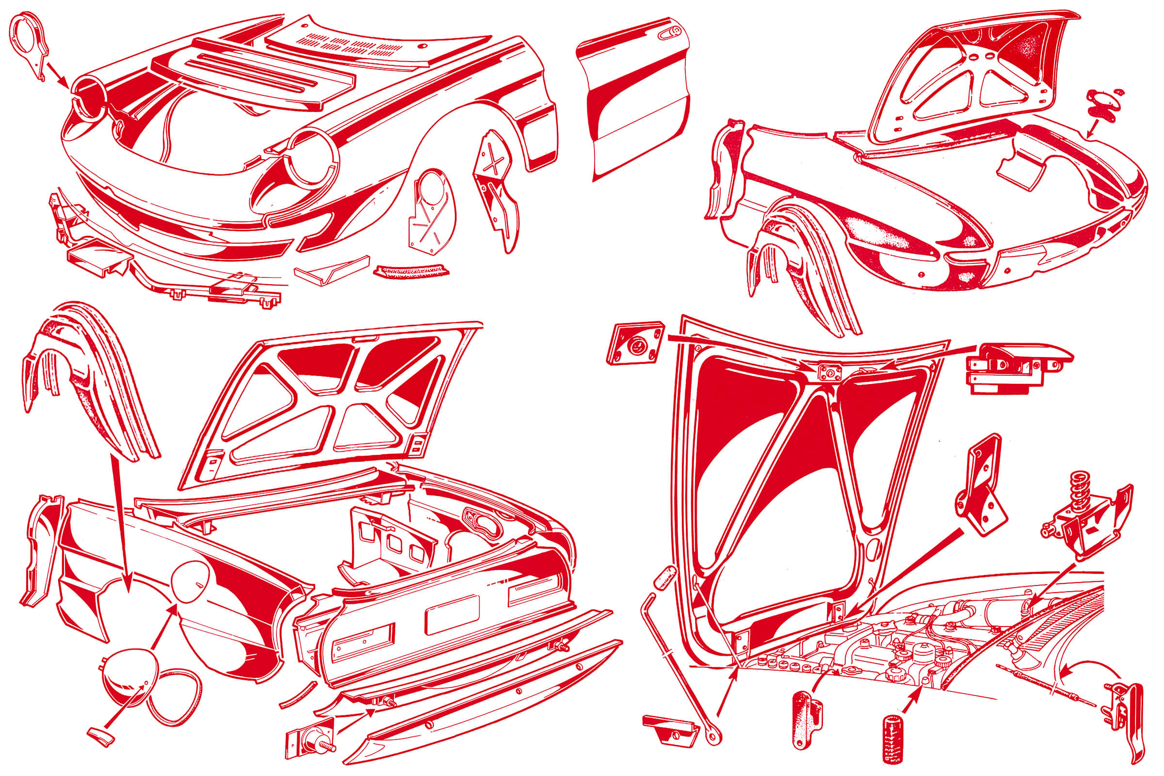 Panels & Outer Body | Body | 105/115 Series Spider Diagrams | Alfa Romeo Parts Diagram | Alfaholics