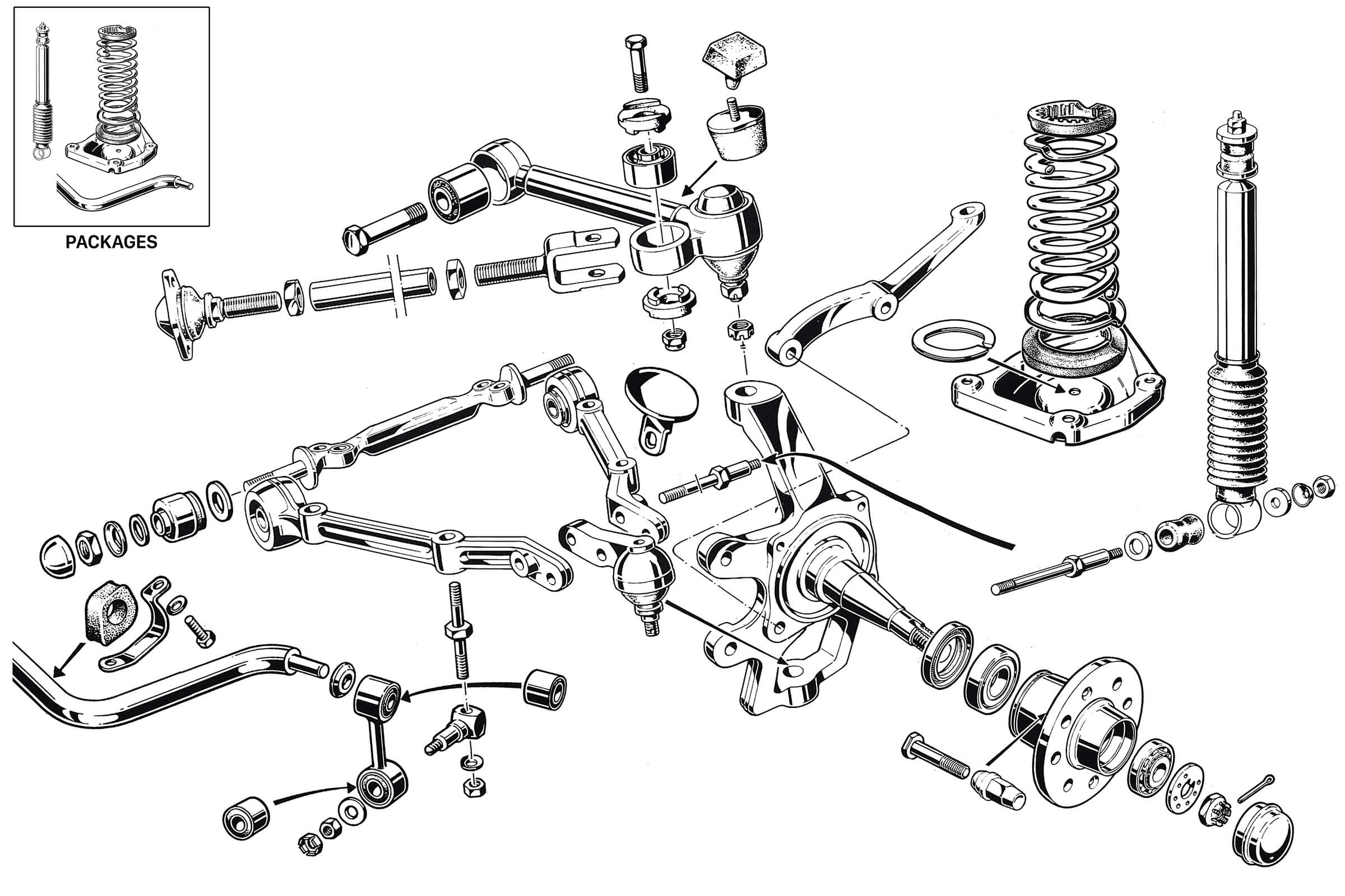 Front Suspension | Mechanical | 105/115 Series (Shared Parts) | Alfa Romeo Parts Diagram | Alfaholics