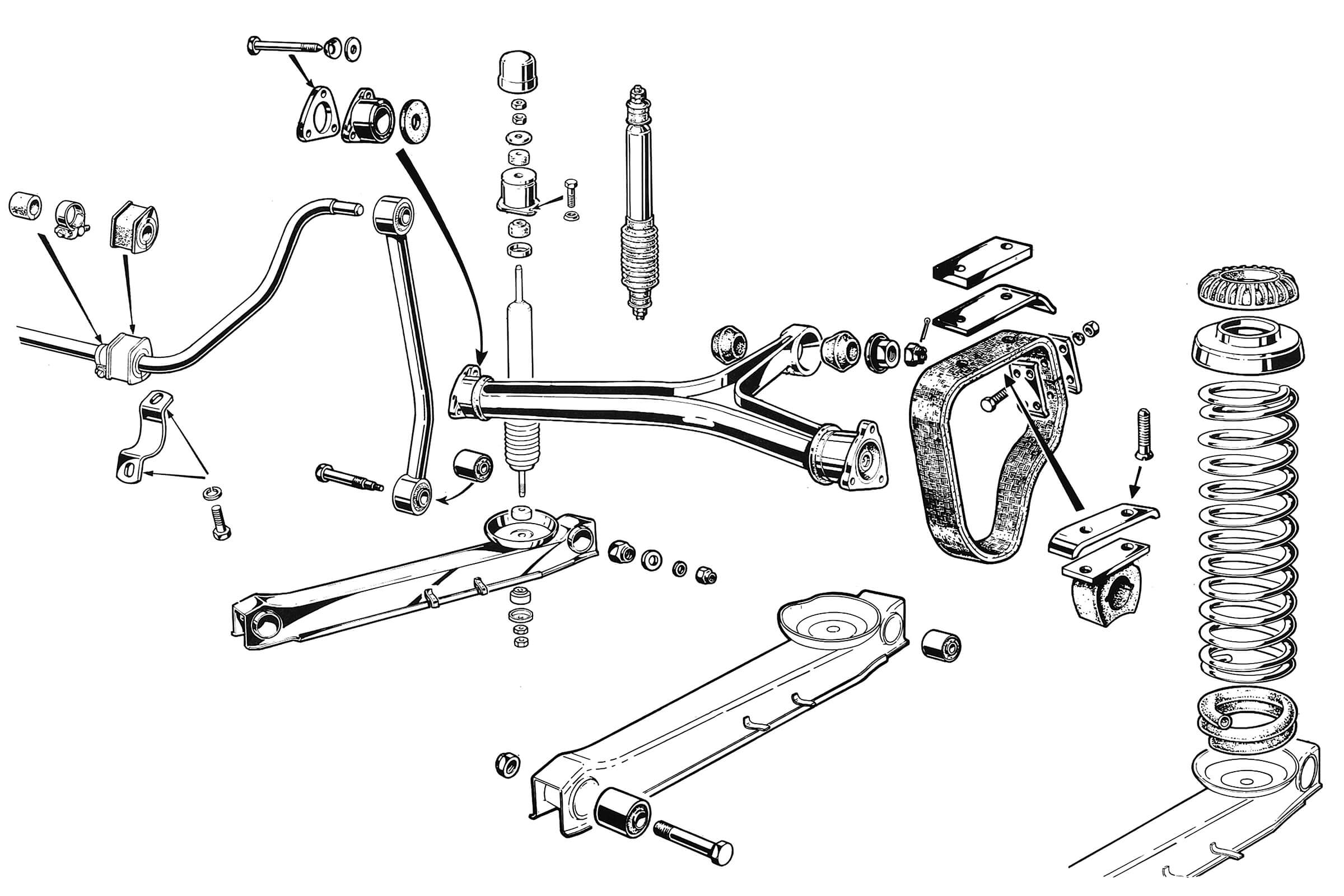 Rear Suspension | Mechanical | 105/115 Series (Shared Parts) | Alfa Romeo Parts Diagram | Alfaholics