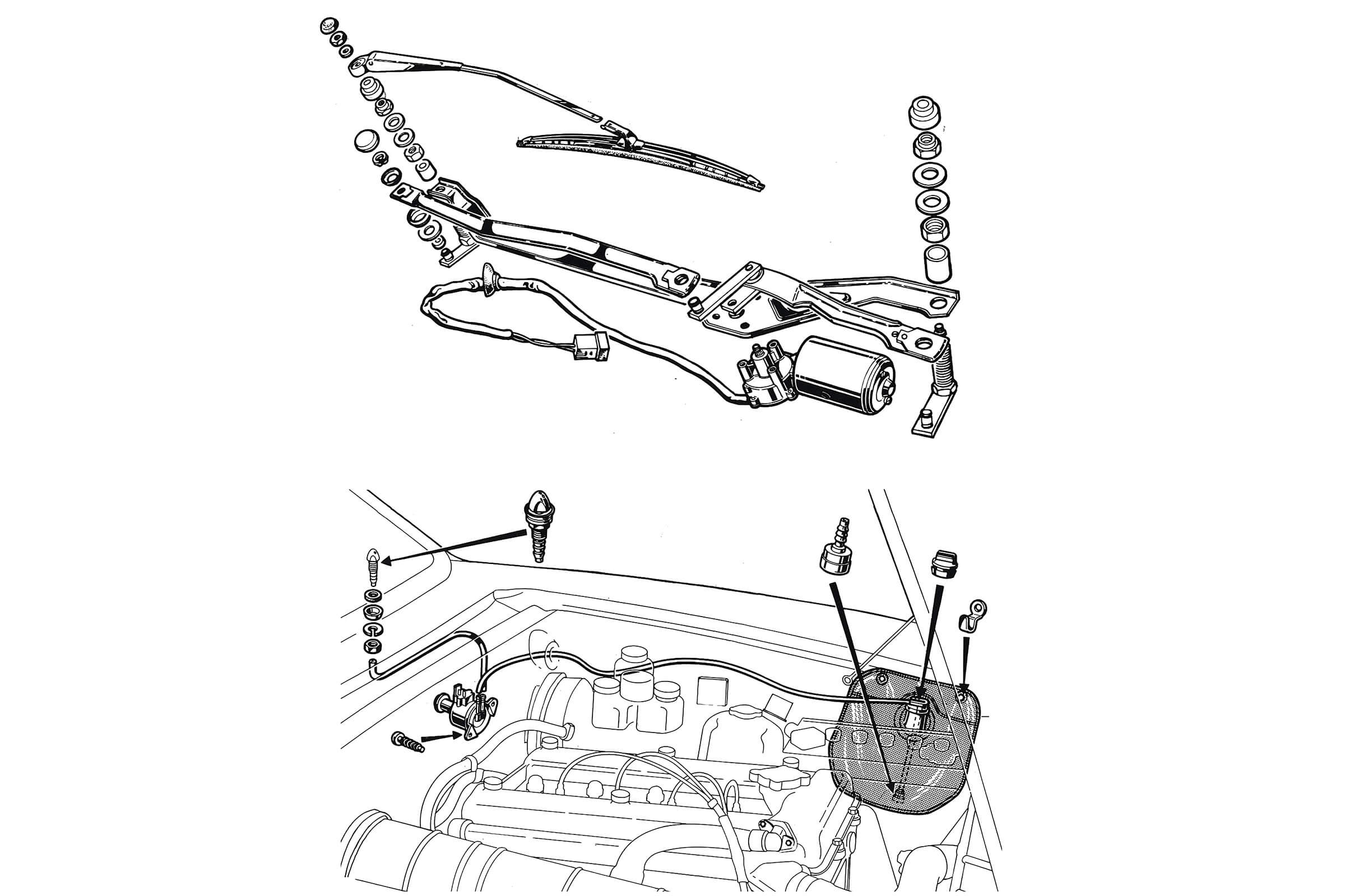 Wiper System | Electrical | 105/115 Series GT Diagrams | Alfa Romeo Parts Diagram | Alfaholics