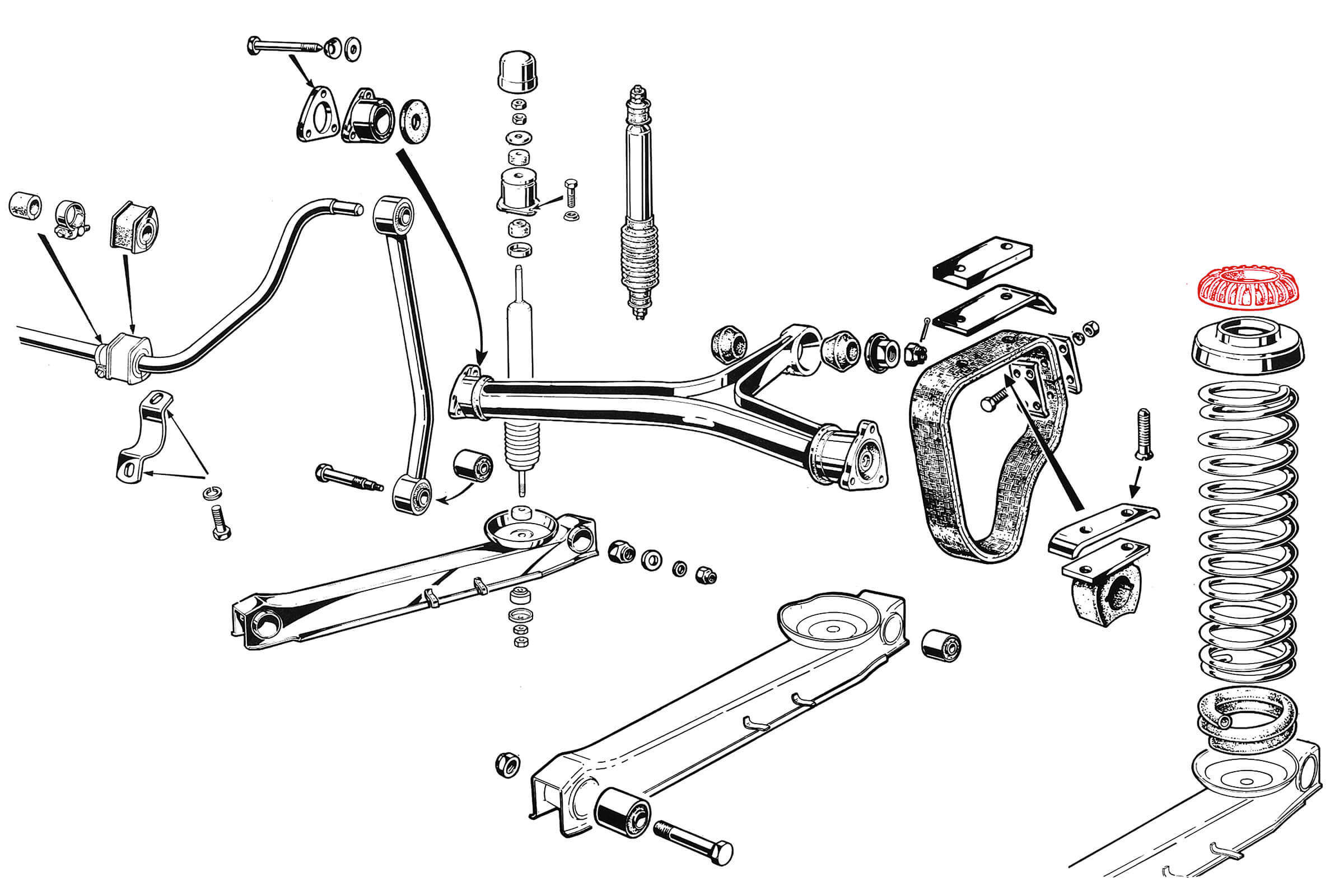 Rear Spring Rubber Seat