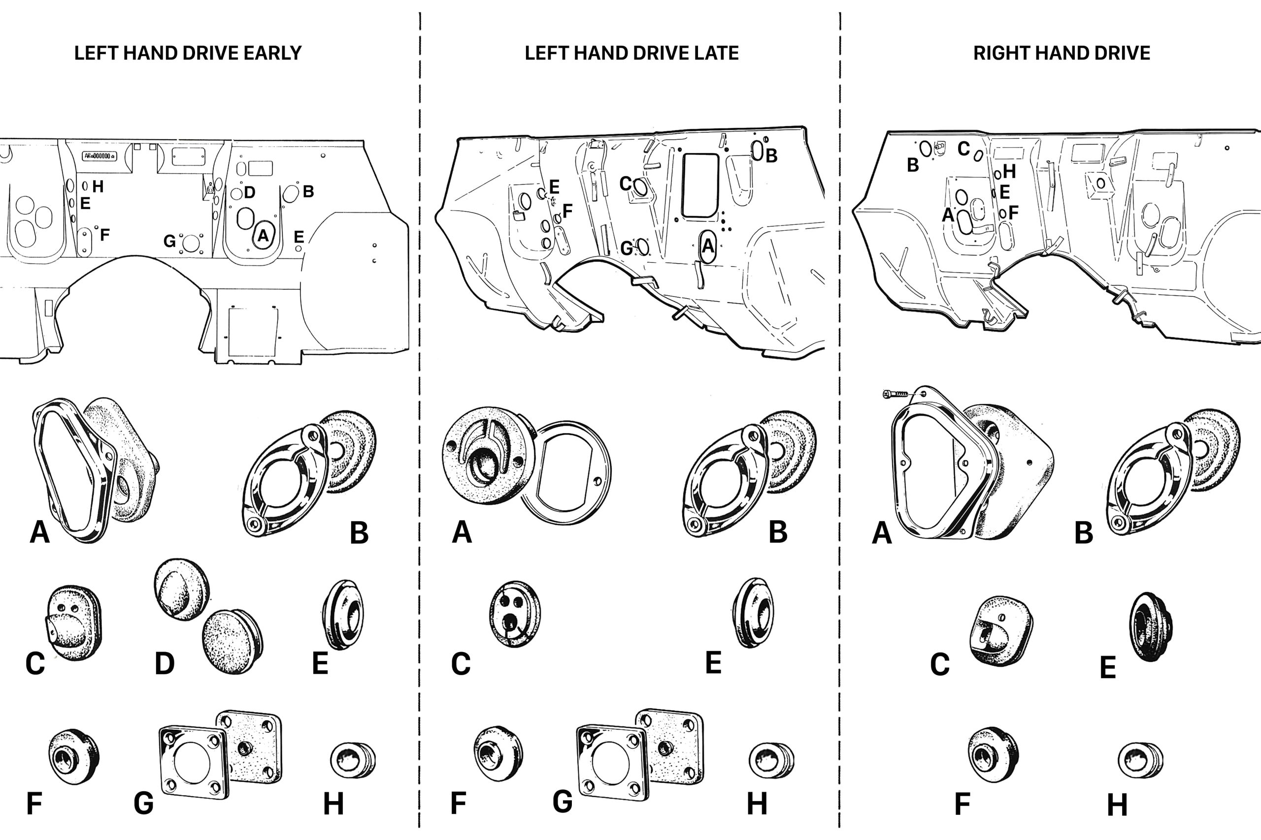 Steering Shaft Grommet • LHD S2